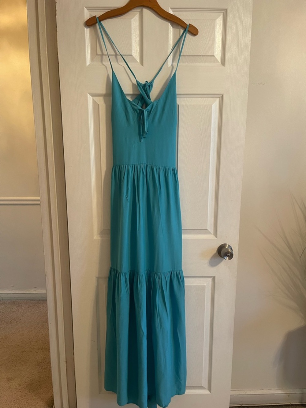 Forever 21 Turquoise Spaghetti-Strap Maxi Dress